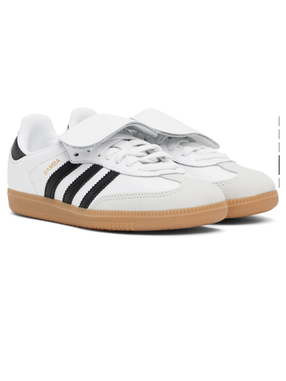 ADIDAS ORIGINALS White & Black Samba LT Sneakers